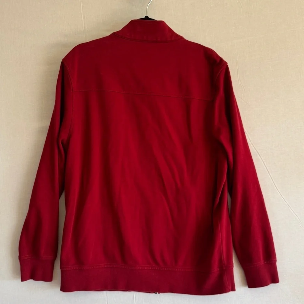 Club Room Men’s Burgundy Zip-Up Jacket Size Large